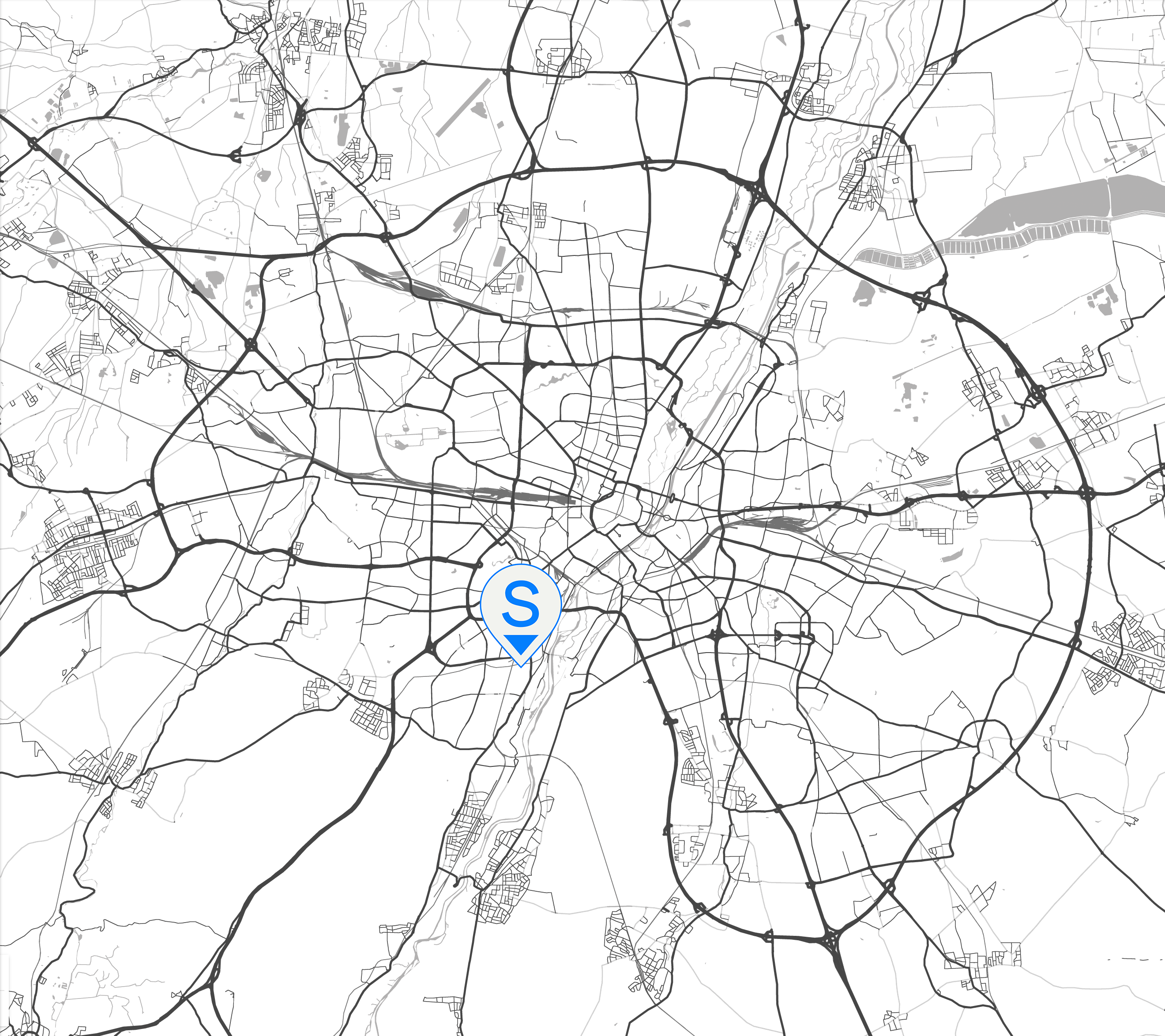 Kartenausschnitt der Loft Location München